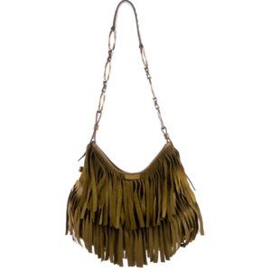 YVES SAINT LAURENT Leather Boheme Hobo